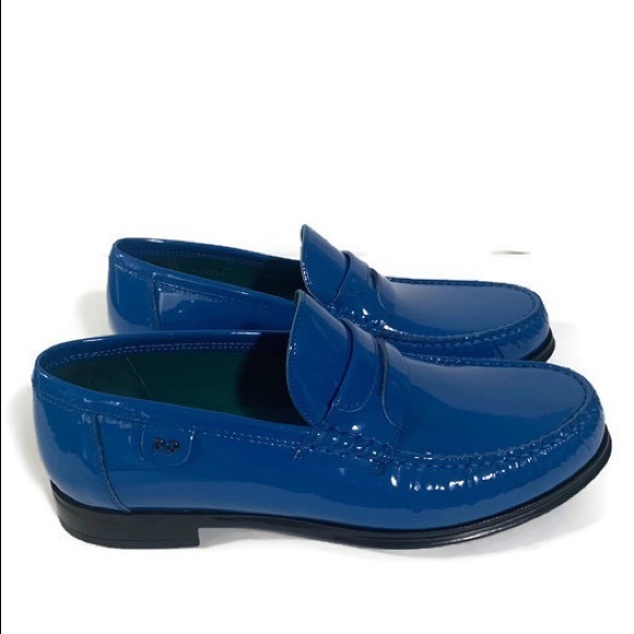 Dolce & Gabbana Other - Dolce & Gabbana Patent Leather Blue Moccasins